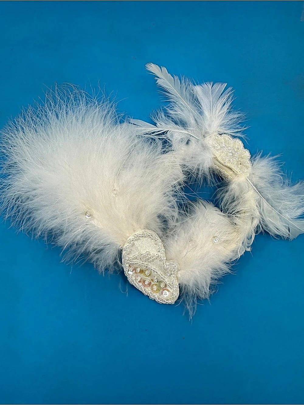 American Girl Swan Lake White Feather Headband & Feather Tutu Accessory Like New